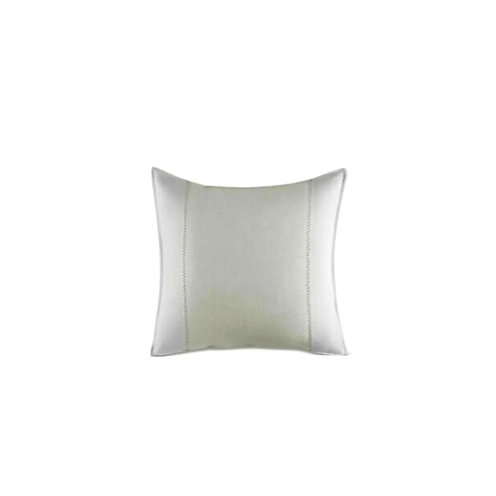 Vera Wang SHAM Painted Stripe European Euro 26x26" Breezy White Linen Designer